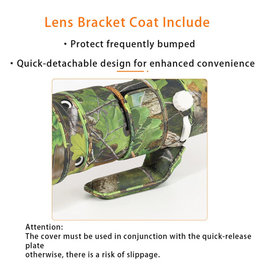 CHASING BIRDS camouflage lens coat for Olympus M.ZUIKO 150-400mm F4.5 TC 1.25X IS PRO waterproof OM system150 400 mm lens cover