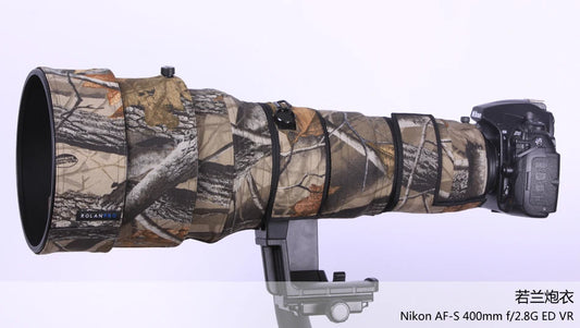 ROLANPRO Lens Camouflage Camera Coat Rain Cover for Nikon AF-S 400mm F2.8G ED VR Lens Protective Case Guns Sleeve