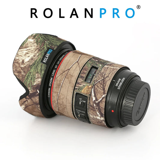 ROLANPRO Lens Camouflage Coat for Canon EF 24-105mm f4L IS USM Rain Cover Lens Protective Sleeve Guns Case Photography Clothing