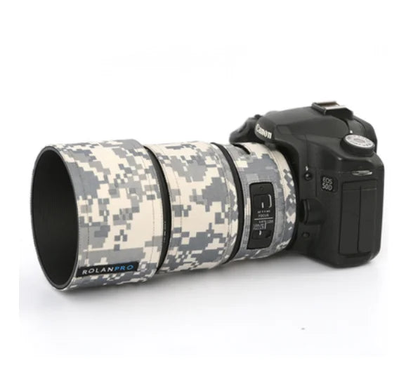 ROLANPRO Lens Coat for SIGMA 135mm F1.8 DG ART Camouflage Rain Cover Lens Protective Sleeve Guns Case Photography Clothing Gray waterproof China Mainland
