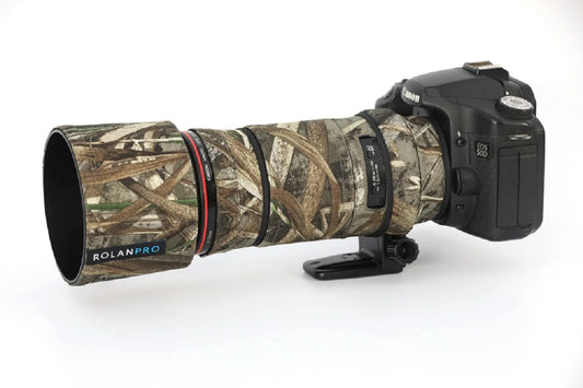 ROLANPRO Lens Coat for Canon EF 180mm f3.5L USM Camouflage Rain Cover Lens Sleeve Guns Case Photography Clothing