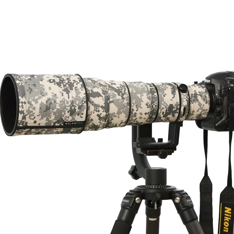 RolanPro Lens Coat for Nikon AF-S 500mm F4G ED VR (Gen I & II) – Waterproof Camo Rain Cover