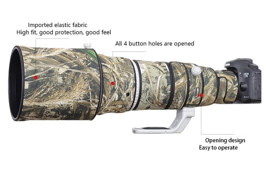 CHASING BIRDS camouflage lens coat for CANON EF 500mm L IS II USM waterproof and rainproof elasticity lens protective cover