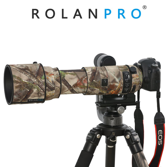 ROLANPRO Waterproof Lens Camo Coat for Sigma 150-600mm F5-6.3 DG OS HSM Sports w Canon or Nikon E-mount Protective Sleeve Case