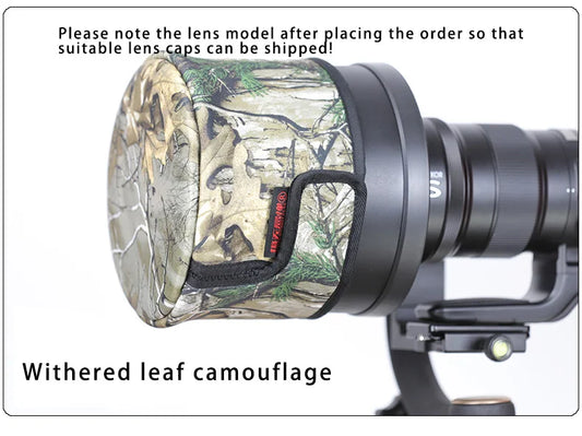 CHASING BIRDS camouflage waterproof shot lens cap for SONY 300 mm F 2.8 GM rainproof camo lens cap Withered China Mainland
