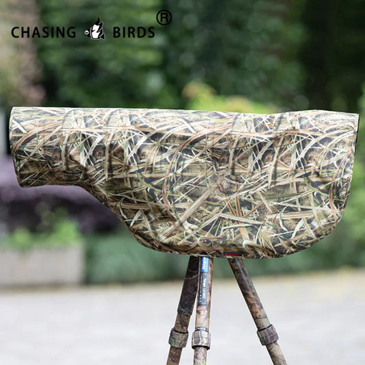 CHASING BIRDS rain coat for CANON 500mm 600mm 800mm camouflage and waterproof rain cover Sunscreen and UV protect size L Thatched camouflage China Mainland