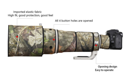 CHASING BIRDS Lens Coat for Canon EF 500mm F4L IS USM – Waterproof Camo Cover
