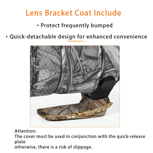 CHASING BIRDS camouflage lens coat for NIKON AF-S 500mm F5.6 E PF waterproof and rainproof 500 elastic lens protective cover