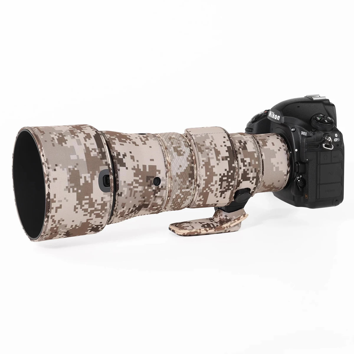 CHASING BIRDS camouflage lens coat for NIKON AF-S 500mm F5.6 E PF waterproof and rainproof 500 elastic lens protective cover Brown Grid China Mainland