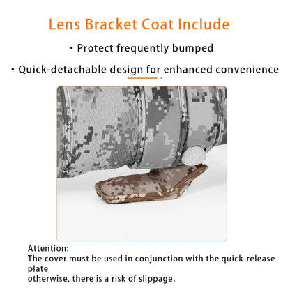 CHASING BIRDS Ver IV Lens Coat for Sony FE 100-400mm F4.5 GM OSS – Waterproof Camo Cover
