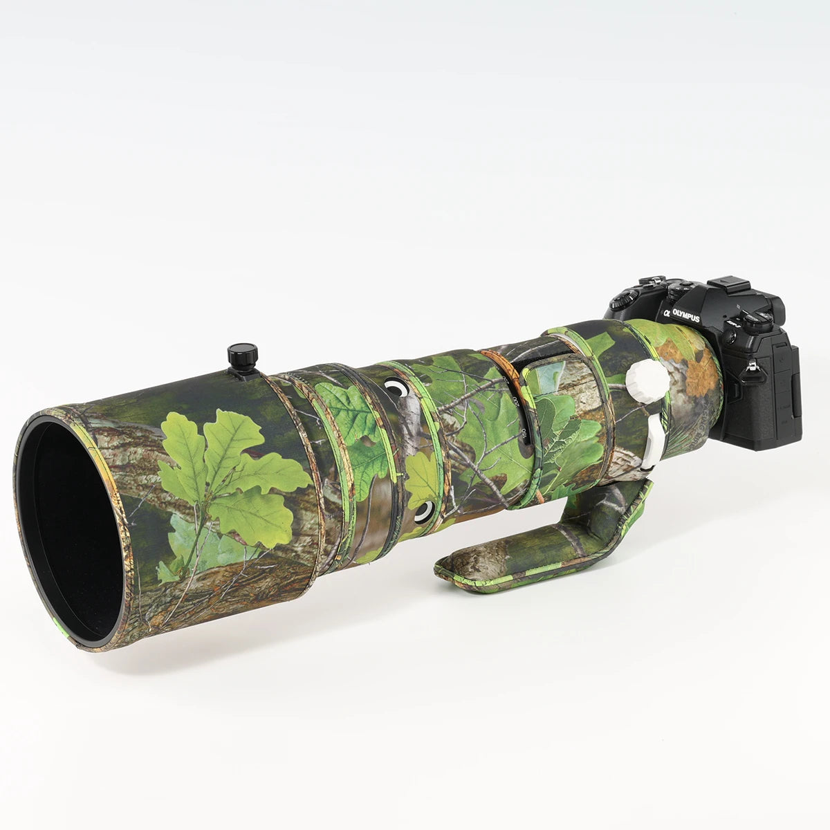 CHASING BIRDS camouflage lens coat for Olympus M.ZUIKO 150-400mm F4.5 TC 1.25X IS PRO waterproof OM system150 400 mm lens cover Green leaf