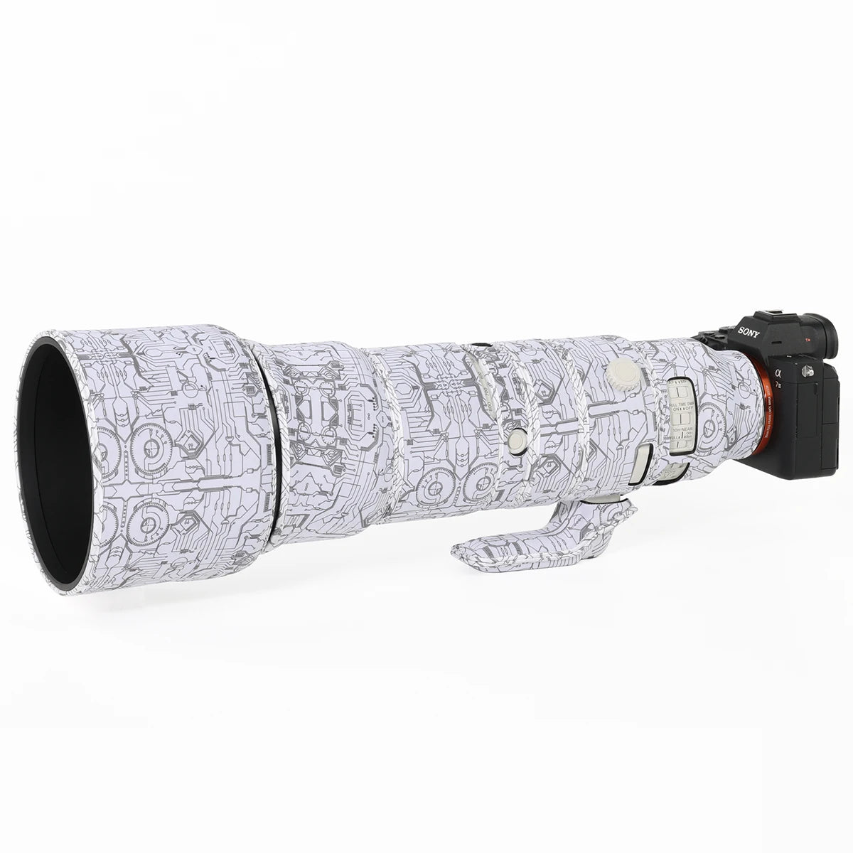 CHASING BIRDS Lens Camouflage Coat for SONY 400-800 mm F6.3-8 G OSS waterproof and rainproof lens protective cover SEL 400 800 Electric White