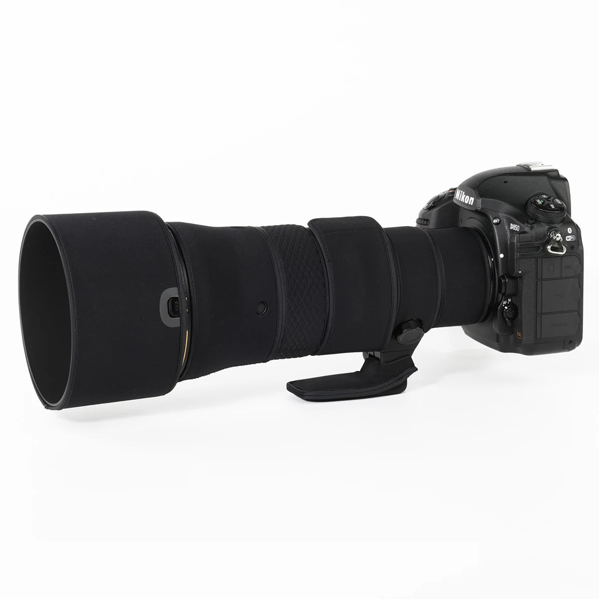 CHASING BIRDS camouflage lens coat for NIKON AF-S 500mm F5.6 E PF waterproof and rainproof 500 elastic lens protective cover Classic black China Mainland