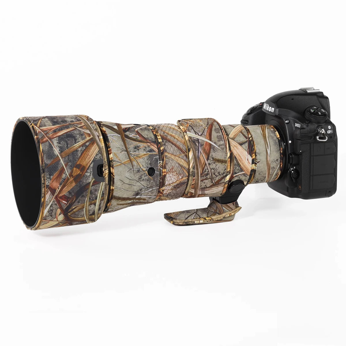 CHASING BIRDS camouflage lens coat for NIKON AF-S 500mm F5.6 E PF waterproof and rainproof 500 elastic lens protective cover Reed China Mainland