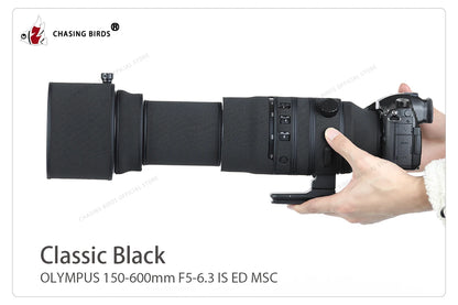 CHASING BIRDS camouflage lens coat for OLYMPUS 150-600mm F5-6.3 IS ED MSC waterproof and rainproof lens sleeve protective cover Black China Mainland