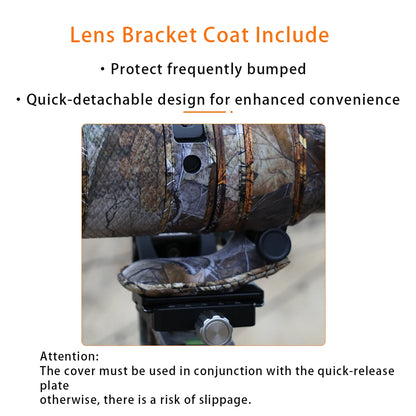 CHASING BIRDS Camouflage Waterproof Lens Coat for TAMRON 50-400mm F4.5-6.3 DI III VC VXD A067 Rainproof Lens Protective Cover