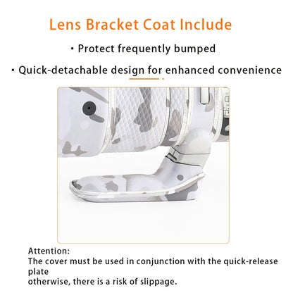 CHASING BIRDS Ver V Lens Coat for Sony FE 400mm F4.5 GM OSS – Waterproof Camo Cover