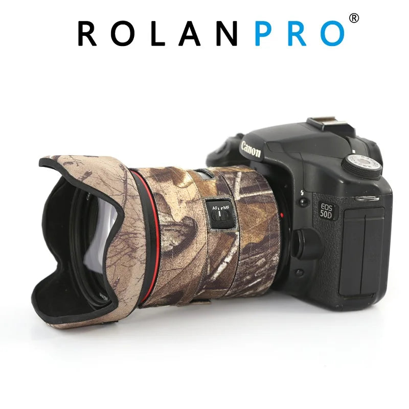 ROLANPRO Lens Camouflge Coat for Canon EF 24-70mm F/2.8L USM Rain Cover Lens Protective Sleeve for 24-70mm F/2.8L II USM