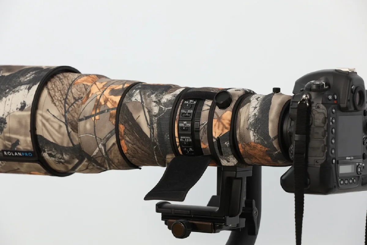 ROLANPRO Lens Cover for Nikon AF-S 500mm f/4G ED VR (I and II) Nylon Camouflage Lens Clothing Rain Cover Lens Sleeve Guns Case