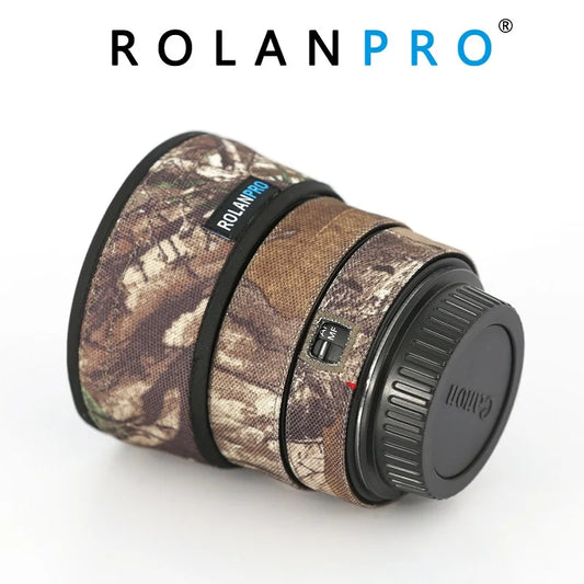 ROLANPRO Lens Camouflage Coat for Canon EF 50mm f1.4 USM Rain Cover Lens Sleeve Guns Case Photography Clothing
