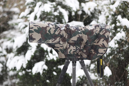 ROLANPRO Rain Cover Raincoat XS Size for SIGMA 150-600mm F5-6.3 DG OS HSM Contemporary Telephoto lens Army Green Camouflage