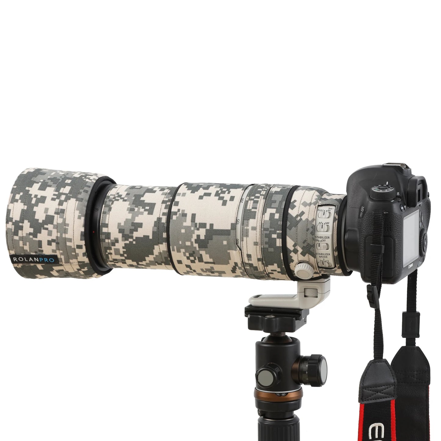 ROLANPRO Lens Camouflage Coat for Canon EF 100-400mm f4.5-5.6 L IS II USM Lens Protective Cover Guns Case Photography Backpack UCP Waterproof China Mainland