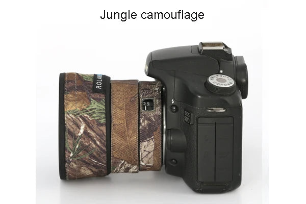 ROLANPRO Lens Camouflage Coat for Canon EF 50mm f1.4 USM Rain Cover Lens Sleeve Guns Case Photography Clothing Jungle Waterproof