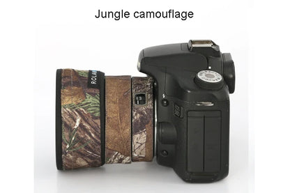 ROLANPRO Lens Camouflage Coat for Canon EF 50mm f1.4 USM Rain Cover Lens Sleeve Guns Case Photography Clothing Jungle Waterproof