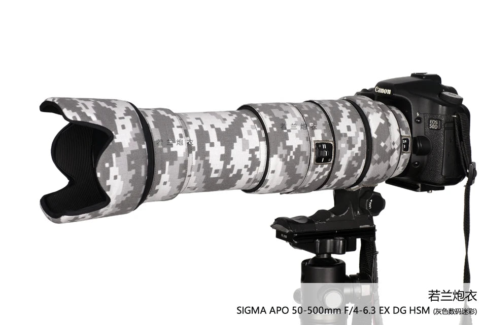 ROLANPRO Lens Camouflage Coat for Sigma APO 50-500mm F/4-6.3 EX DG HSM Lens Protective Sleeve Guns Case Cover Foto Bag