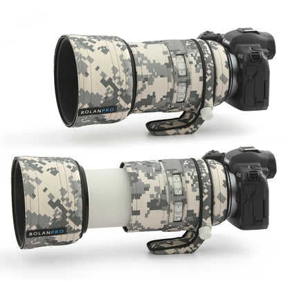 ROLANPRO Waterproof Lens Coat for Canon RF 70-200mm F2.8 L IS USM Rain Cover Lens Sleeve Guns Case for CANON RF 70 200 Camo