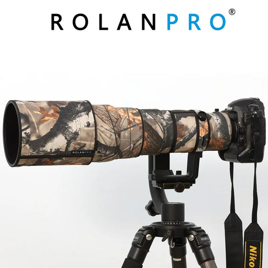 ROLANPRO Lens Cover for Nikon AF-S 500mm f/4G ED VR (I and II) Nylon Camouflage Lens Clothing Rain Cover Lens Sleeve Guns Case