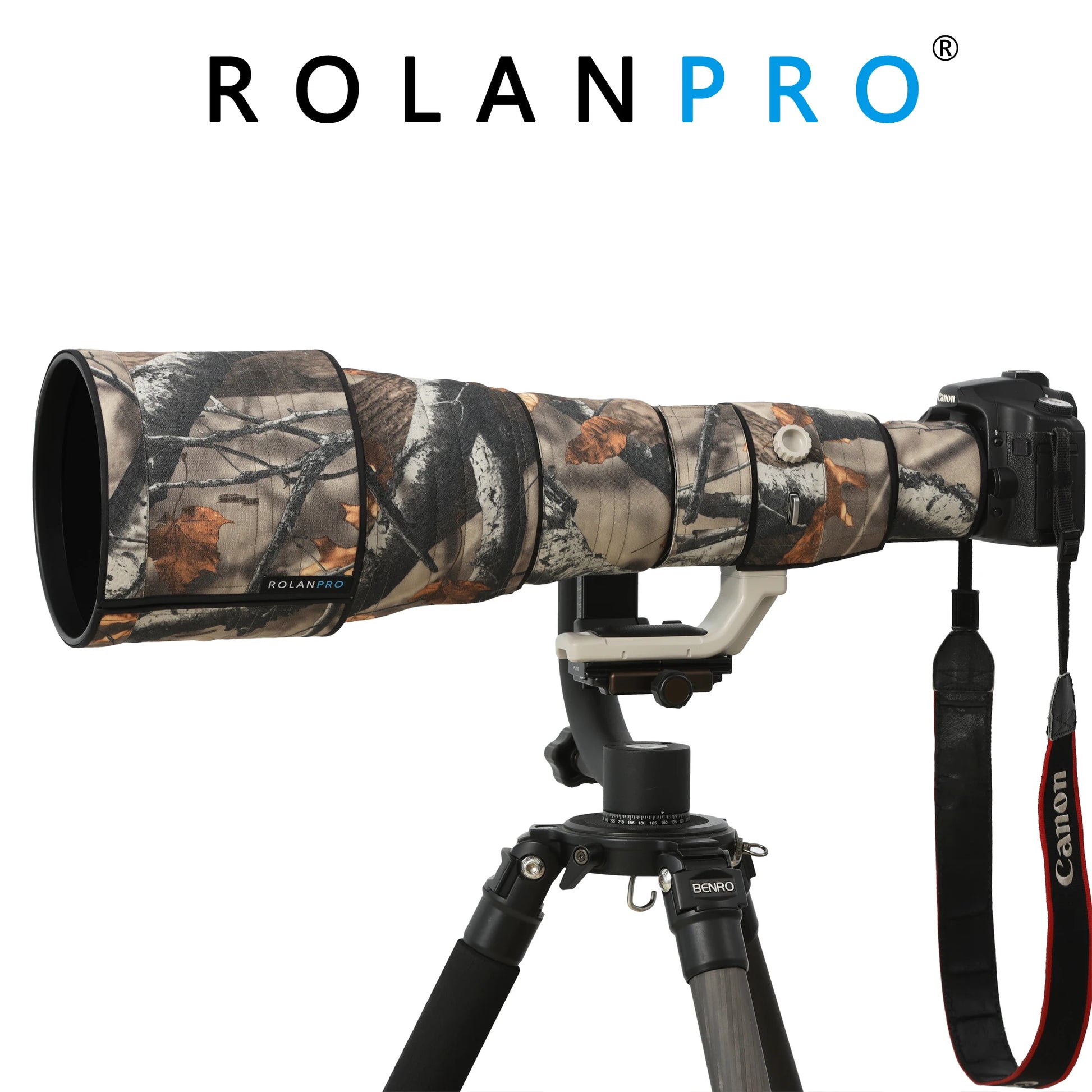 ROLANPRO Lens Camouflagt Coat for Canon EF 800mm F/5.6 L IS USM Lens Protective Sleeve Guns Case Canon 800 f5.6 Coat Backpack