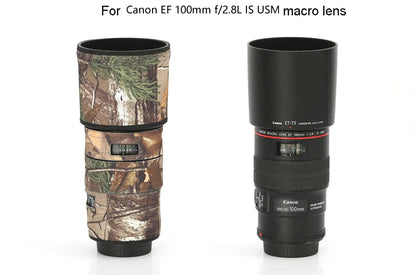 ROLANPRO Lens Cover for Canon EF 100mm f2.8L IS USM Camouflage Rain Cover Lens Sleeve Guns Case Photography Clothing
