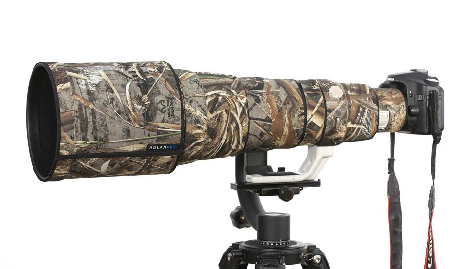 ROLANPRO Lens Camouflage Coat for Canon EF 600mm F/4 L IS II USM Lens Protective Sleeve Guns Case Lens Cover Camera Bag dslr