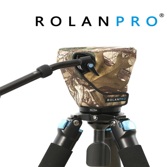 ROLANPRO Rain Cover Raincoat Jungle Camouflage Clothing for Sirui FS VH-15 Fluid Head Hydraulic Tripod Head China Mainland