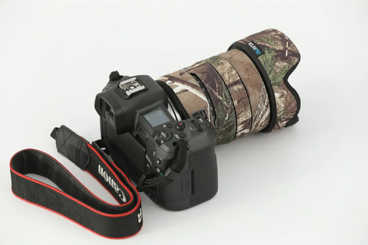 ROLANPRO Lens Camouflage Coat Rain Cover for Canon RF 24-105mm f4L IS USM Lens Sleeve Guns Case Lens Clothing