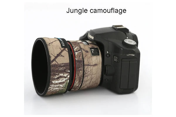 ROLANPRO Lens Camouflage Coat for Canon EF 50mm f1.2L USM Rain Cover Lens Protective Sleeve Guns Case Photography Clothing Jungle Waterproof China Mainland