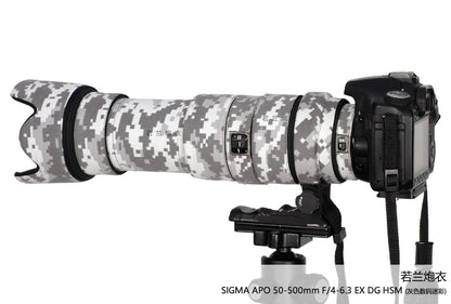 ROLANPRO Lens Camouflage Coat for Sigma APO 50-500mm F/4-6.3 EX DG HSM Lens Protective Sleeve Guns Case Cover Foto Bag