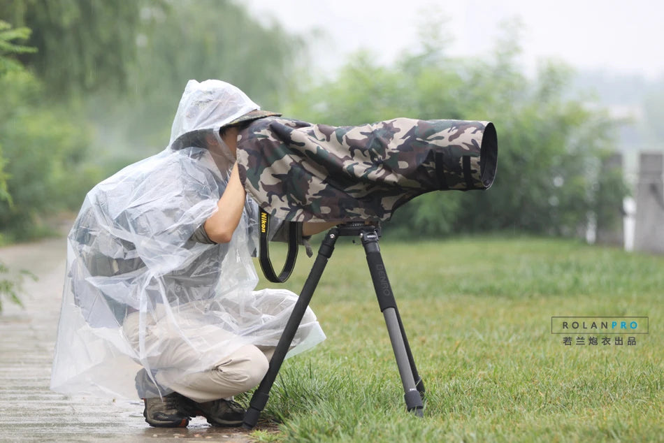 ROLANPRO M Rain Cover Raincoat for Nikon AF-S 200-500mm, Canon RF 100-300mm F2.8, Canon RF 200-800mm F 6.3-9 IS USM Rainproof