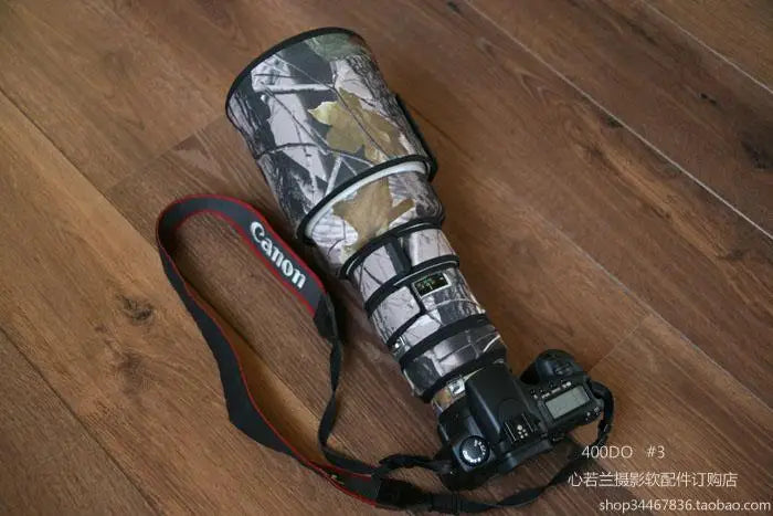 ROLANPRO Lens Camouflage Coat for Canon EF 400mm f/4 DO IS USM Lens Clothing Rain Cover Lens SLR Guns Case Sleeve