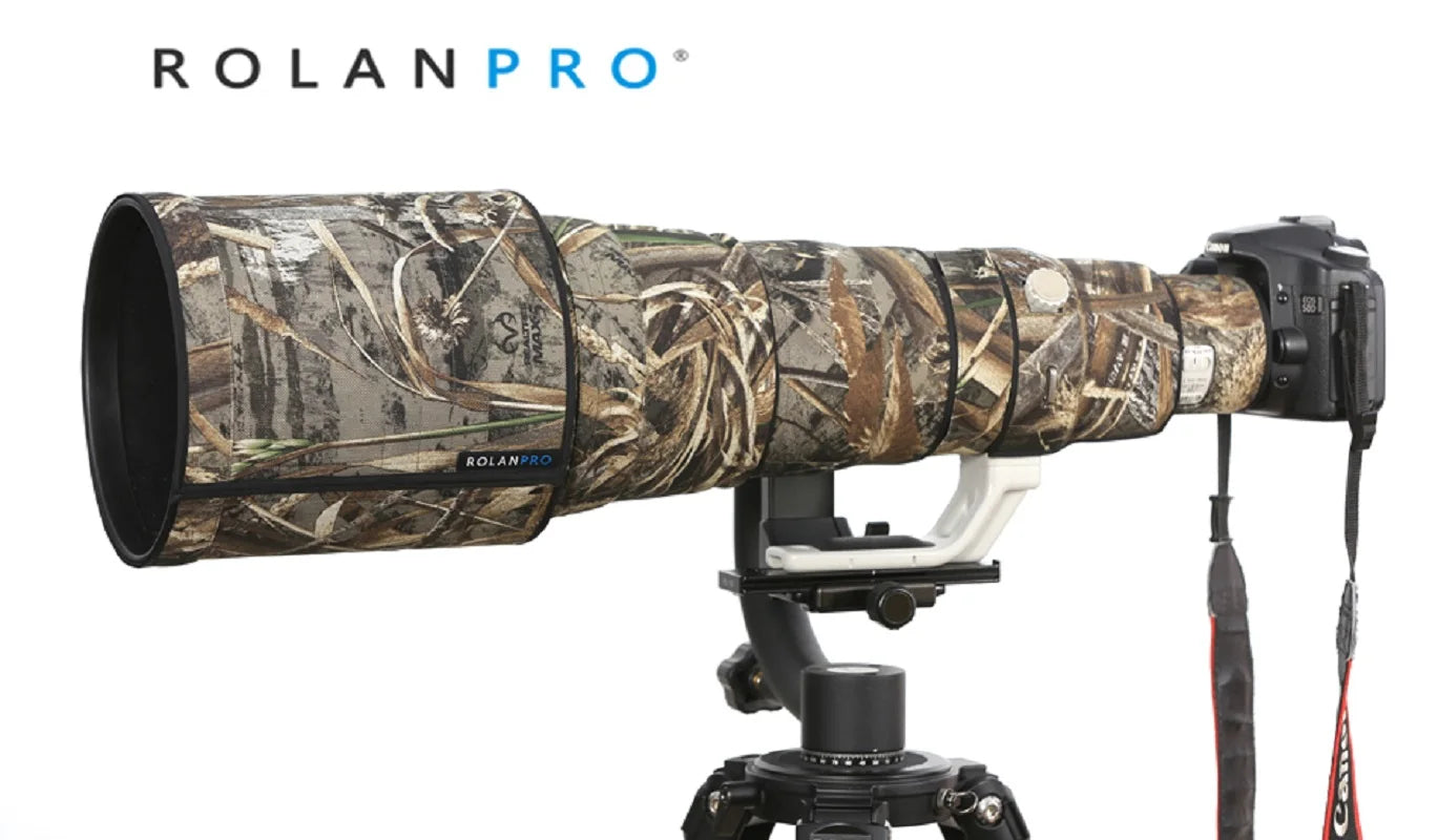 ROLANPRO Lens Camouflage Coat for Canon EF 600mm F/4 L IS II USM Lens Protective Sleeve Guns Case Lens Cover Camera Bag dslr