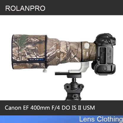 ROLANPRO Waterproof Lens Camouflage Coat for Canon EF 400mm F4 DO IS II USM Lens Cover Protective Sleeve Guns Case