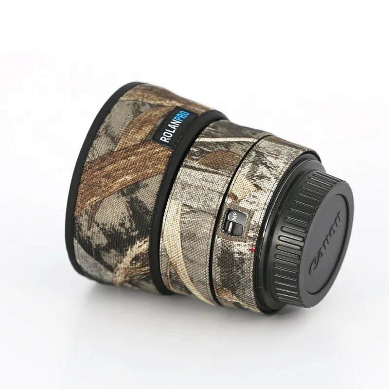 ROLANPRO Lens Camouflage Coat for Canon EF 50mm f1.4 USM Rain Cover Lens Sleeve Guns Case Photography Clothing
