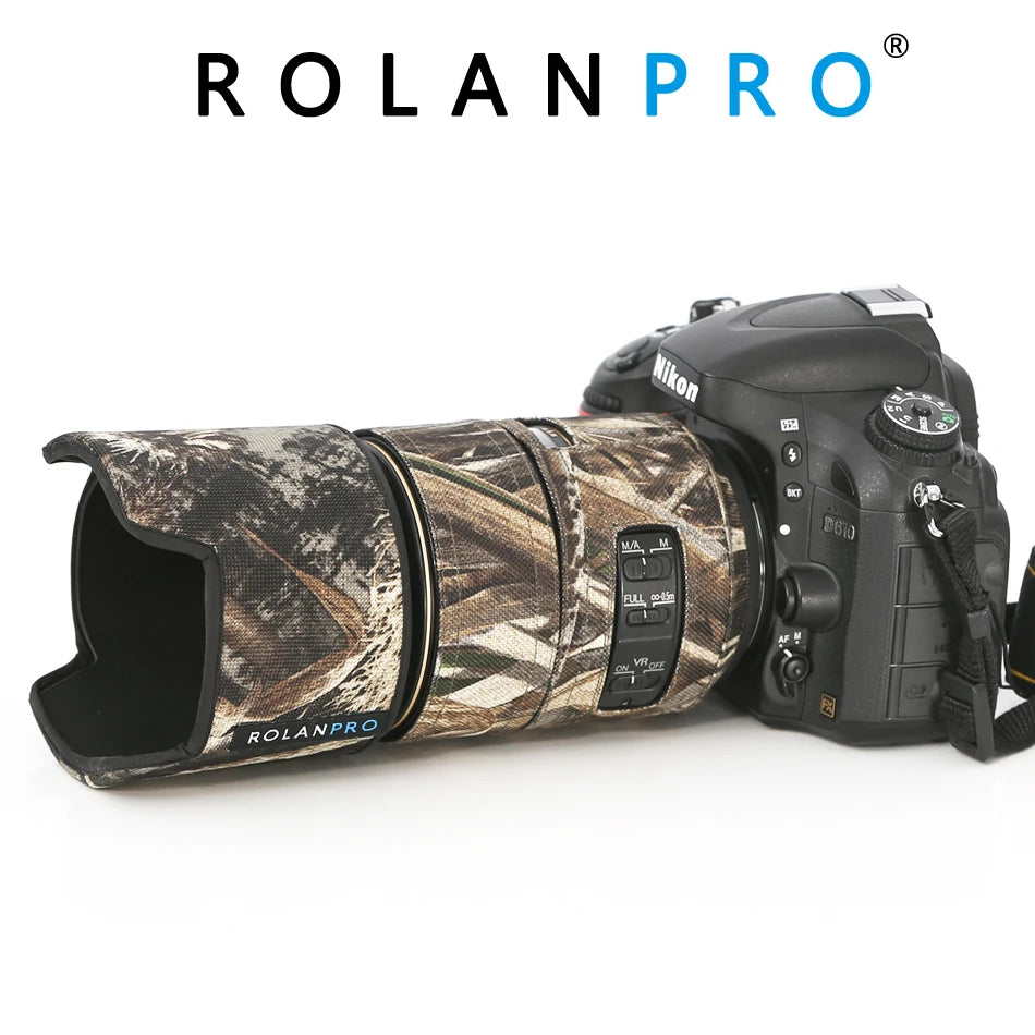 ROLANPRO Lens Coat for Nikon AFS 105mm f/2.8G IF-ED VR Camouflage Rain Cover Lens Sleeve Guns Case Photography Accessories China Mainland