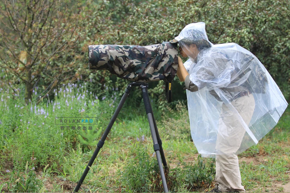 ROLANPRO M Rain Cover Raincoat for Nikon AF-S 200-500mm, Canon RF 100-300mm F2.8, Canon RF 200-800mm F 6.3-9 IS USM Rainproof