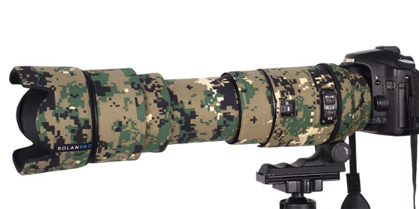 ROLANPRO Lens Camouflage Coat for Sigma APO 50-500mm F/4.5-6.3 DG OS HSM Lens Protective Sleeve Guns Case Lens Cover Foto DSLR Green Digital China Mainland
