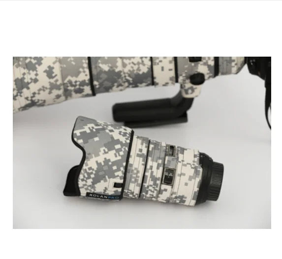 ROLANPRO Lens Coat for Nikon AFS 24-70mm F/2.8E ED VR Camouflage Cover Lens Protective Sleeve Guns Clothing Photography Case Gray waterproof China Mainland