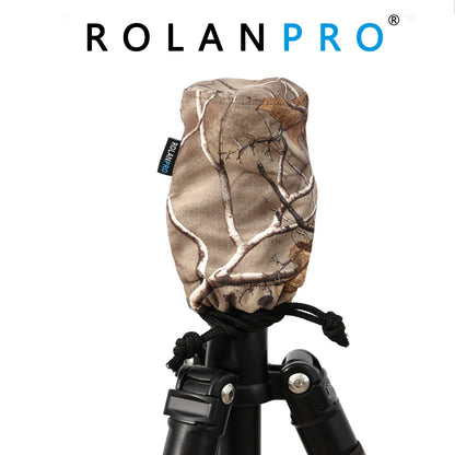 ROLANPRO Waterproof Camouflage Dustproof Camera Bag for Ballhead Tripod Head Bag Leofoto Sunwayfoto RRS Benro Fotopro Compatible China Mainland