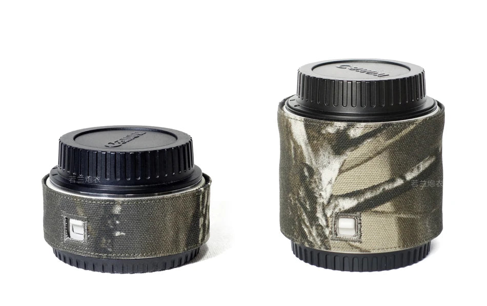 ROLANPRO Camera Lens Camouflage Rain Cover Barlow Cover for Canon DSLR Camera Barlow 1.4XIII , 2.0X Camera Barlow Sleeve