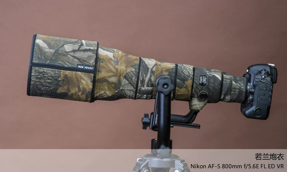 ROLANPRO Waterproof Lens Camouflage Coat for Nikkor Nikon AF-S 800mm f/5.6E FL ED VR lens Cover Protective Sleeve Guns Case